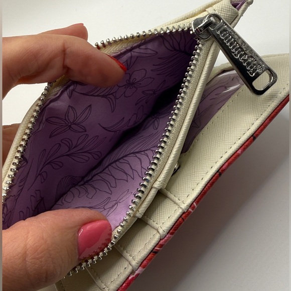 Rare Disney Loungefly Ariel Watercolor Sketch Bifold Wallet Clutch - Picture 5 of 9